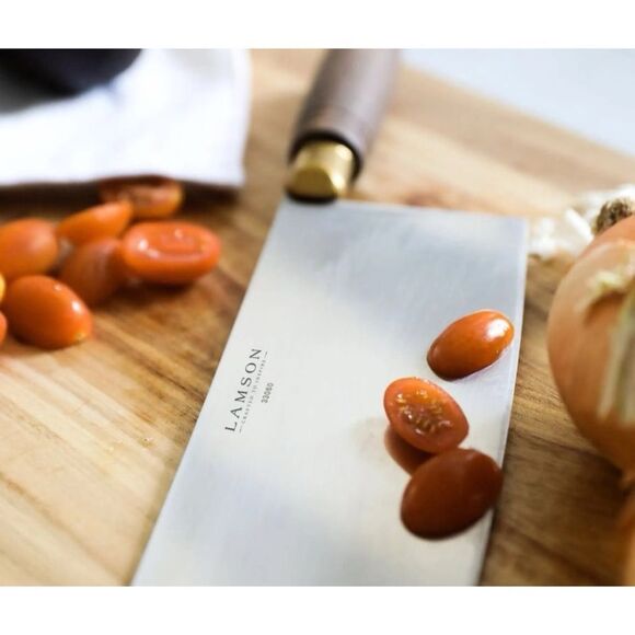 Lamson 8" Chinese Vegetable Cleaver with Walnut Handle Knife/ Pristine - Picture 4 of 9